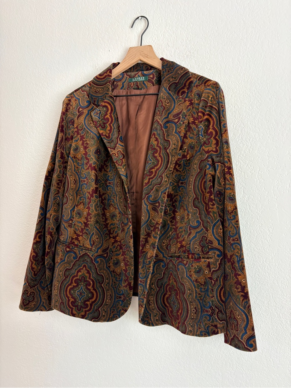 Lauren Ralph Lauren Women's Paisley Velvet Blazer